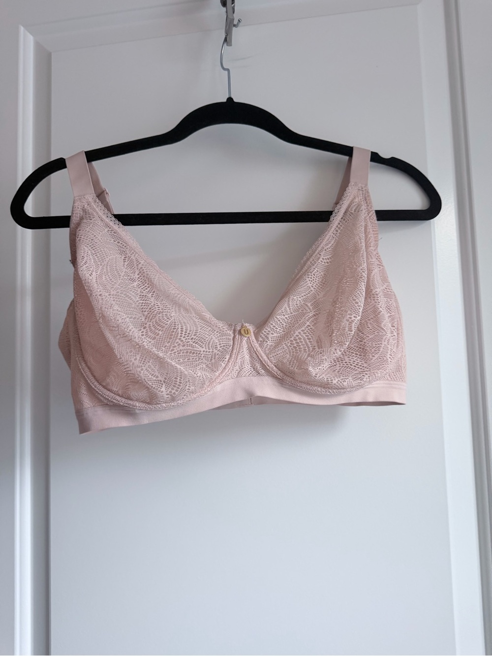 Understance Soft Lace Unlined Bra in Blush Pink